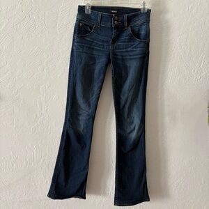 Hudson Jeans Women's Size 27 Signature Bootcut Flap Dark Blue Wash Low Rise Y2K‎